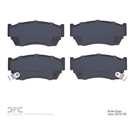 Dynamic Friction Co DFC 3000 Semi-Metallic Brake Pads - 1311-0510-00